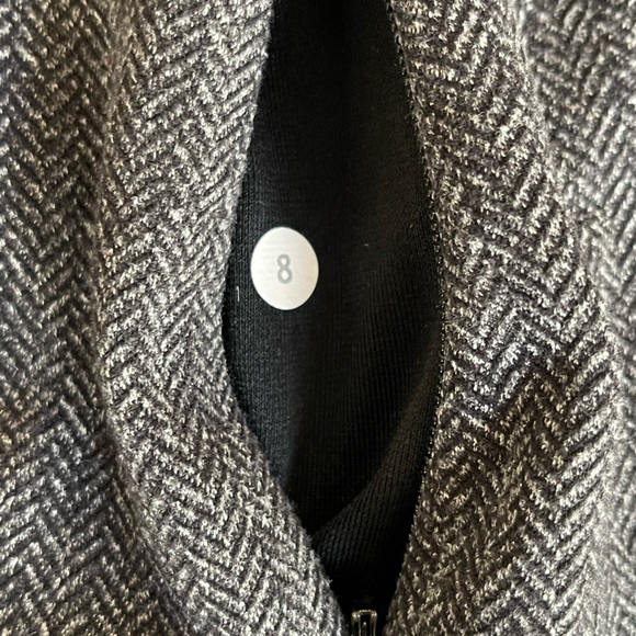 Lululemon long sleeve sweater gray herringbone size 8 - Picture 7 of 8